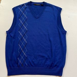 Greg Norman Royal blue preppy v-neck vest. Men’s size XL